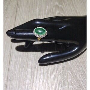 Vintage Uncas Sterling & 10k G.F. Ring w/ Possibly A Socoto Emerald Stone